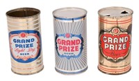 (3) Grand Prize Beer Flat-Top Cans