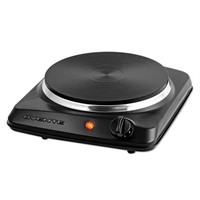 OVENTE Single Burner 7.25 in. Black Hot Plate