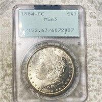 1884-CC Morgan Silver Dollar PCGS - MS63