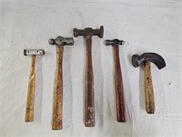 Vintage Wood Handled Hammers