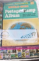 Postage Stamp Album with Lots of Assorted Stamps