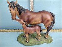 Mother and foal horse figurine