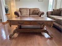 Very decorative carved coffee table