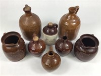 8 Brown County IN Jugs & Pitchers Pottery