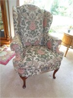 Pair of Henredon Wing Back Chairs, Queen Anne