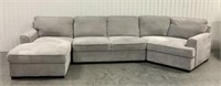 3 Pc Fabric Chaise Sectional Sofa