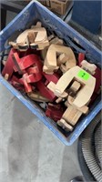 Qty:19 Hinged block clamps