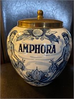 Amphora Delft Blue Tobacco Jar