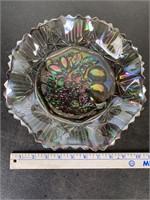 Iridescent Carnival Glass Bowl