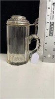0.5 L lidded glass crystal Stein with 800 German