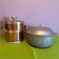 MCM Kraftware Ice Bucket, Vintage Dutch Oven Pot