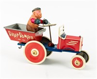 Vintage Marx Tin Litho Dippy Dumper Windup Toy