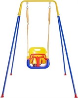 FUNLIO 3-in-1 Swing Set for Toddler with 4 Sandbag