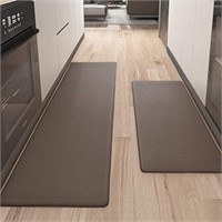 Color&Geometry 2 Piece Kitchen Rugs Set, Brown Run