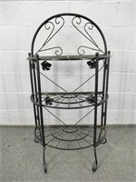 Wrought Iron Three Tier Folding Stand