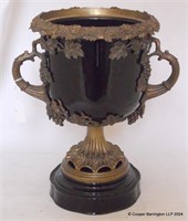 A Continental Pottery & Bronze Mounted Ice Bucket