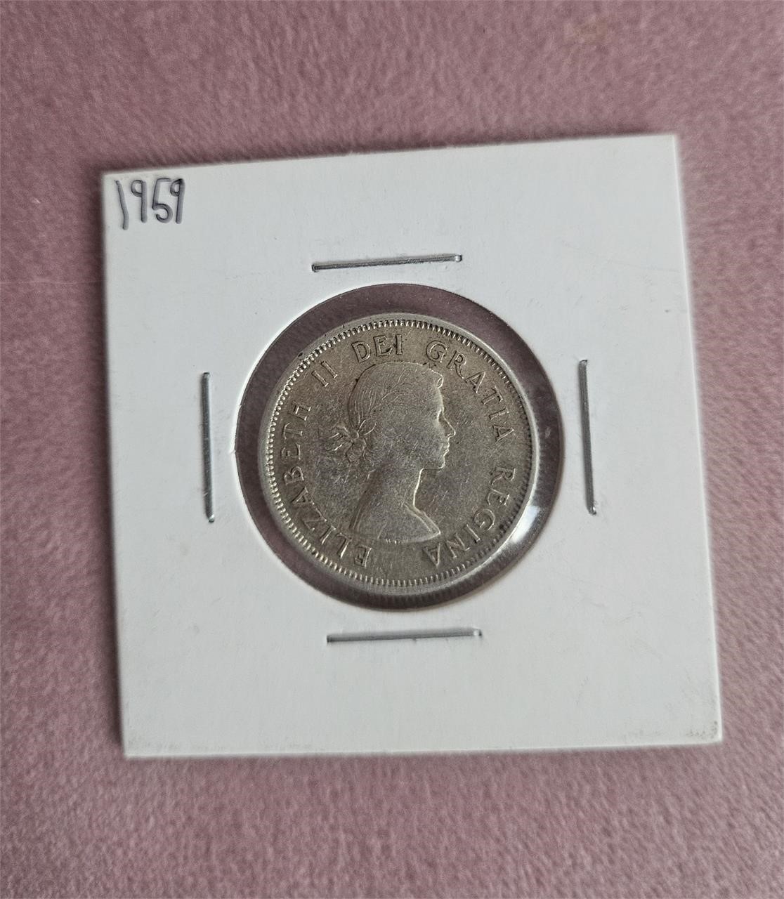 1959 Silver Canadian Quarter