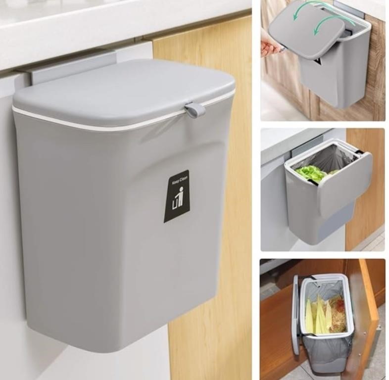 Tiyafuro 2.4 Gallon Kitchen Compost Bin for