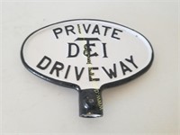 DTI Private Drive Pole Sign 17.5"x14"