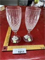 Waterford crystal marked Bally bay flutes glasses