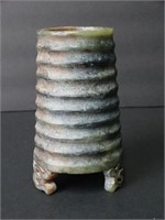 Highly Carved Jade Cylinder / Base
