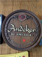 Andecker of America Plastic Bar Sign 14"