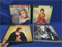 4 old record album sets in holders