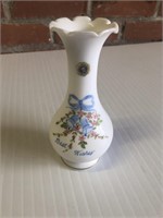 Westmoreland Milk Glass Vase "Best Wishes”