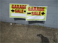 2 Garage Sale Signs