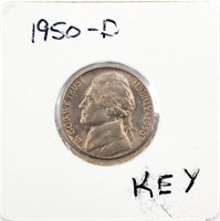 1950-D Jefferson Nickel KEY Date
