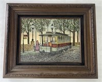 (AE) Hargrove Trolley On Canvas Painting