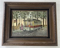 (AE) Hargrove Trolley On Canvas Painting