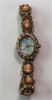 Vintage Cameo Watch Mother of Pearl Face