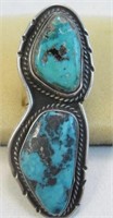 Navajo Turquoise & SS Ring - Tested
