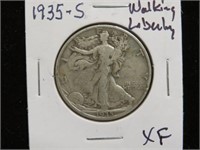 1935 S WALKING LIBERTY HALF DOLLAR 90%