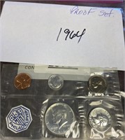 1962 IN PACKAGE PROOF COIN SET / SOME SILVER /SHIP