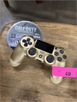 PS4 CONTROLLER AND PS3 CALL OF DUTY VIDEO GAME
