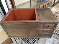 Antique Japanese Hibachi Tea Chest Required 2 hing