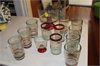 Red glassware