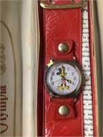 Vintage Mickey Mouse Olympia Wind Up Watch