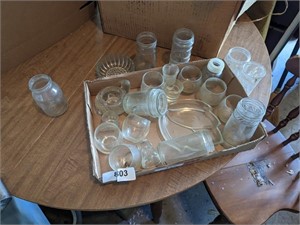 Glass Jars, Glasses, Dish