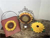 SUNFLOWER 3 TIER SERVER & LETTER HOLDER