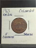 1963 Columbia coin