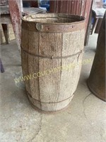 Antique wooden nail keg