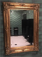 Ornate framed mirror, approx 35x47 inches