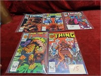 (5)The Thing Marvel Comic Books. Vintage.