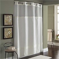 Hookless 71" x 74" Fabric Shower Curtain and