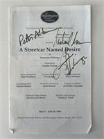 Michael Maso and Peter Atman signed program page