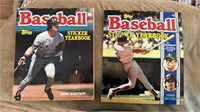Two baseball sticker yearbooks the 1990 is complet