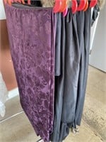 Assorted Black and Plum Colored Table Covers